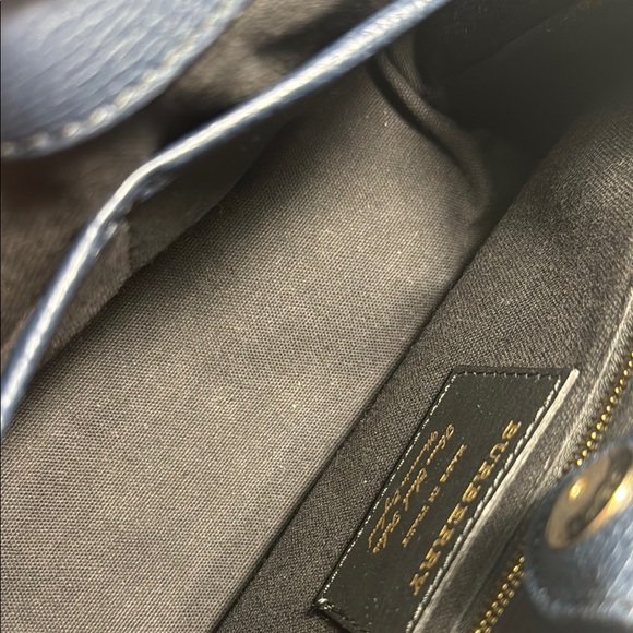 Burberry Navy Blue Leather Tote Bag - Picture 8 of 11